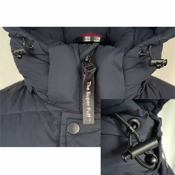 Aritzia Tna Women Medium Navy The Super Puff Vest Zip Hood  EUC - Picture 9 of 13